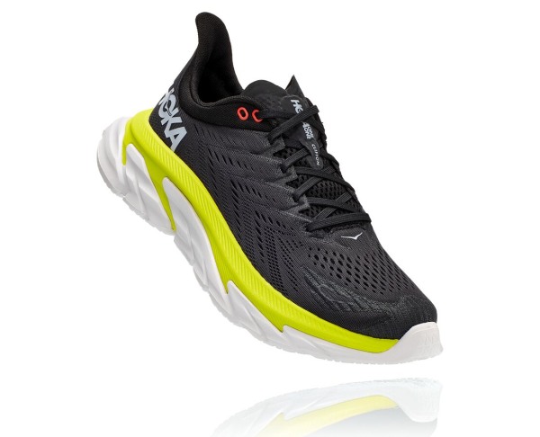 Hoka One One Clifton Edge Mens UK - Dark Grey / Rose Road Running Shoes - HLDIU9745